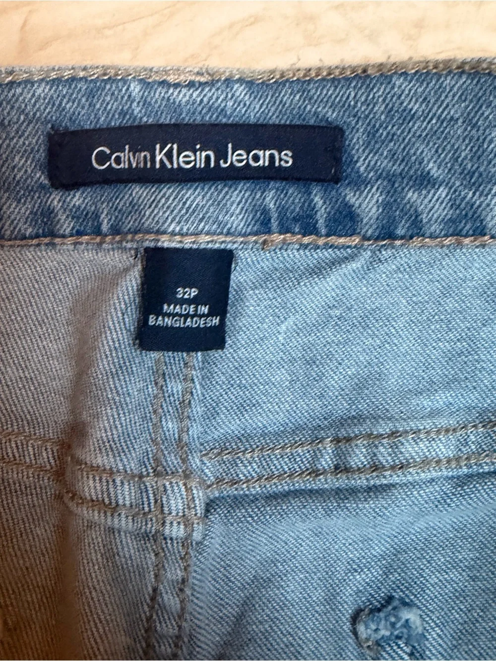 Calvin Klein Jeans Wide-Leg High Rise Denim - Light Blue Wash